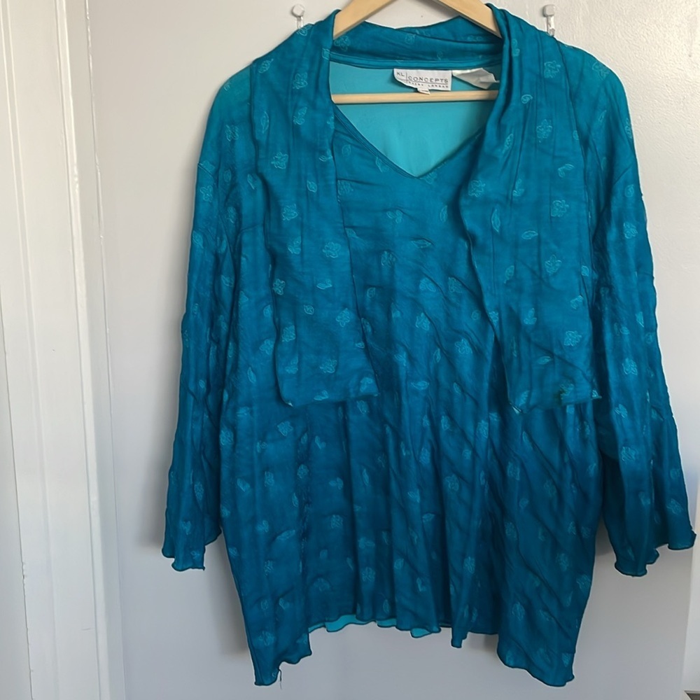 Teal Layered Dress Set women size 2X